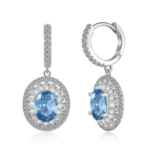 Dazzling oval earring